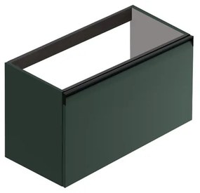 Mobile da bagno sospeso sotto lavabo Fusion L 79.5 x H 40 x P 45.5 cm verde opaco, 1 cassetto