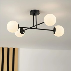 Brilagi - Plafoniera da soffitto MALIVA 4xE14/15W/230V nero/bianco