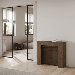 Consolle allungabile 90x25/211 cm NIVES Noce allunghe interne