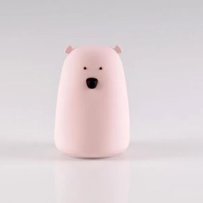 Lampada touch LED RGB  per bambini BEAR LED/0,8W/5V rosa + USB