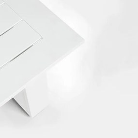 Salotto Da Esterno In Alluminio Divano 3 Posti 2 Poltrone Con Tavolino Baltic Bianco Bizzotto