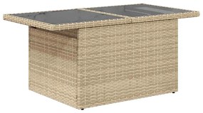 Set divano da giardino 6 pz con cuscini beige in polyrattan