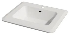 Lavabo a incasso rettangolare Bohemia in resina bianco