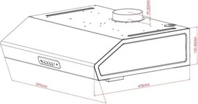 Cappa Sottopensile 60 Cm Potenza Aspirante 280 m3/h Tornado Bianco Samet