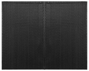 Copribidone Doppio per Spazzatura Nero 153x78x120 cm Polyrattan