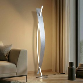 Lampada da terra a LED Marija Lucande, dimmerabile, Cromo / Argento, Soggiorno / Sala da pranzo, Metallo, Moderno, Lampada LED da terra