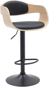 Sgabello Kingston: Eleganza E Comfort Per İl Tuo Spazio. / Natura/schwarz / Kunstleder