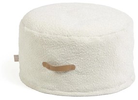 Kave Home - Pouf Adara shearling bianco Ã˜ 50 cm