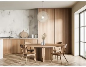 Lampadario in legno su cavo 1xE27/60W/230V Ø 43,5 cm massello/impiallacciato/faggio/legno di hevea