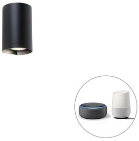 Lampada da parete rotonda intelligente nera con WiFi GU10 - Sabbir