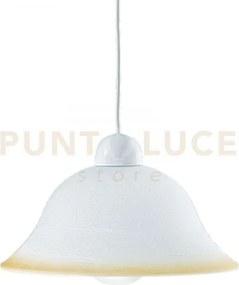 Lampadario a sospensione 700 in vetro campana  ambra 1 luce attacco...