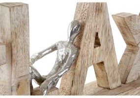 Statua Decorativa DKD Home Decor Relax Argentato Alluminio (58 x 7 x 22 cm)