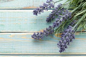 Stampa su tela – Lavanda su sfondo di legno