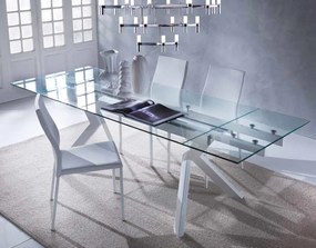 Tavolo allungabile Tokyo Glass disponibile in tre colorazioni