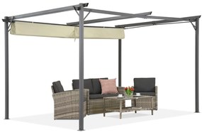 Pergola bianca da terrazzo La Palma 3x3m Garden Point