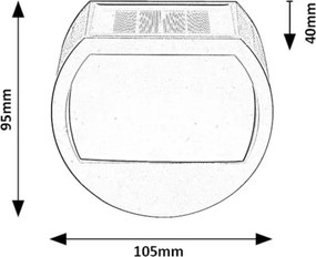 Rabalux 77004 - Applique a LED solare NARMADA LED/0,5W/1,2V IP44