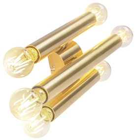 Lampada da parete vintage oro 6 luci - Tubi