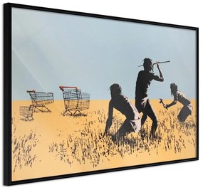 Poster  Banksy: Trolley Hunters  Cornice Quadri Cornice nera, Larghezza x Altezza Home decor 30x20