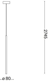 Ideal Lux - Lampadario LED a sospensione con filo FILO LED/3,5W/230V 3000K CRI 90 bianco