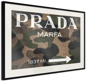 Poster  Prada (Camo)  Cornice Quadri Cornice nera con pass-partout, Larghezza x Altezza Home decor 30x20