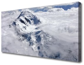 Stampa quadro su tela Paesaggio di montagna di nebbia 100x50 cm