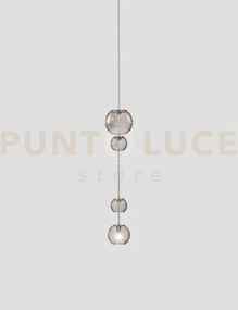 Oto sospensione pead fume' rigato nickel satinato 1 luce attacco g9