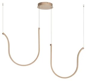 Lampada a sospensione ARQUA 2 Luci LED in metallo verniciato 102 cm ORO