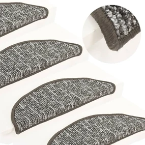 Tappetini Per Scale 15 Pz Antracite 65x21x4 Cm /