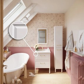Specchio rettangolare bianco 45 x 70 cm