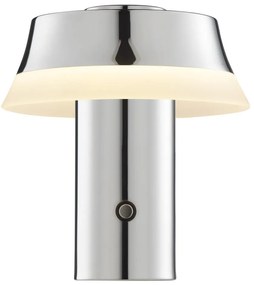 Brilliant - Lampada da tavolo LED KINICH, dimmerabile e ricaricabile, con controllo touch, LED 2,5W/5V 2700K cromo lucido