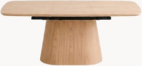 Tavolo allungabile ovale in legno di quercia Noémie, 160 - 200 x 90 cm