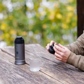 Aligator ACM002 - Macchinetta da caffè portatile ricaricabile PortaCaffé 3 in 1 72W/7500 mAh grigio