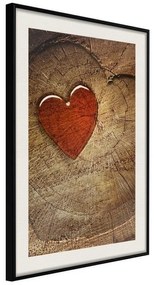 Poster  Carved Heart  Cornice Quadri Cornice nera con pass-partout, Larghezza x Altezza Home decor 20x30