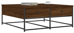 Tavolino salotto rovere marrone 100x99x40 cm legno multistrato