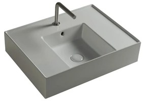 Lavabo Da Incasso/Sospeso 61x46 Cm Ceramica Tecla "Twenty" Bianco Lucido