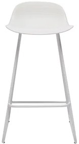 Set di 2 sgabelli da bar design bianchi ELLA