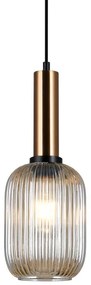 ITALUX PND-5588-1M-BRO+AMB - Lampadario a cavo ANTIOLA 1xE27/40W/230V bronzo