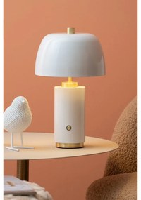 Lampada da tavolo dimmerabile a LED bianchi con paralume in metallo (altezza 30 cm) Freya - Leitmotiv