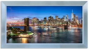 Stampa incorniciata su tela New York multicolore 136 x 76 cm