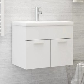 Mobile Con Lavabo Integrato Bianco İn Legno Multistrato /
