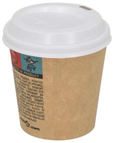 Coperchi Tazze Da Caffè Carta Ø60mm 4oz 1000 Pz Plastica Bianca /