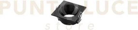 Incasso eleven nero quadrato in alluminio ip20 55x55mm 1 luce attac...