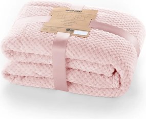Coperta in microfibra rosa cipria, 220 x 240 cm Henry - DecoKing