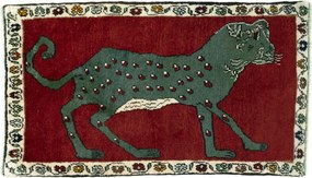 Gabbeh Tappeto 60 x 110 Rosso (Iran) Annodato A Mano