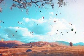 Quadro su tela – Foglie cadenti nella terra d'autunno