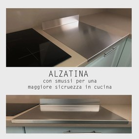 Tagliere Spianatoia per Alimenti Professionale con Alzatina 100x50 AISI 304...