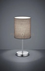 Jerry lampada da tavolo metallo cromato e paralume grigio h. 28,5cm...