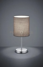 Lampada da tavolo jerrymetallo cromato r50491011 paralume grigio