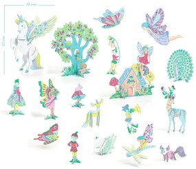 Colora, assembla e gioca - Un mondo di fate e unicorni