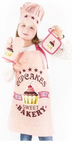 Set da cucina in cotone per bambini 4 pz Cupcakes - Tiseco Home Studio